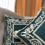 کاور کوسن مدل قاب ابریشمی - سبز - تی بی جی هوم TBG Home
