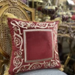 کاور کوسن مدل قاب ابریشمی - زرشکی - تی بی جی هوم TBG Home