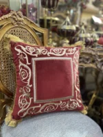 کاور کوسن مدل قاب ابریشمی - زرشکی - تی بی جی هوم TBG Home