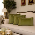 کاور کوسن مدل قاب باریک - زیتونی - تی بی جی هوم TBG Home