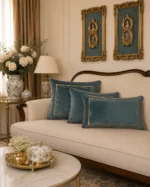 کاور کوسن مدل قاب باریک - آبی درباری - تی بی جی هوم TBG Home
