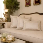 کاور کوسن مدل قاب باریک - کرم شیری - تی بی جی هوم TBG Home