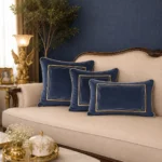 کاور کوسن مدل قاب باریک - سرمه ای - تی بی جی هوم TBG Home