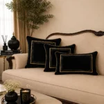کاور کوسن مدل قاب باریک - مشکی - تی بی جی هوم TBG Home