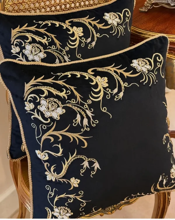 کاور کوسن مدل گلبرگ - مشکی - تی بی جی هوم TBG Home