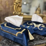 جا دستمال کاغذی مدل منگوله - سرمه ای - تی بی جی هوم TBG Home
