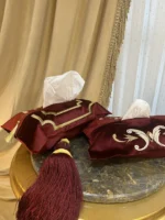 جا دستمال کاغذی مدل منگوله - زرشکی - تی بی جی هوم TBG Home