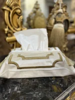 جا دستمال کاغذی مدل منگوله - کرم شیری - تی بی جی هوم TBG Home