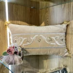 کاور کوسن مدل نوار مستطیلی - کرم نسکافه ای - تی بی جی هوم TBG Home