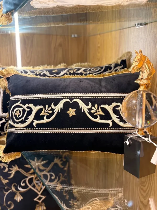 کاور کوسن مدل نوار مستطیلی - مشکی - تی بی جی هوم TBG Home