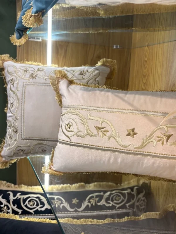 کاور کوسن مدل نوار مستطیلی - کرم شیری - تی بی جی هوم TBG Home
